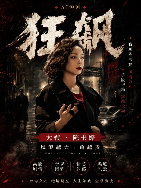 狂飆 高葉 陳舒婷 黑幫世界中女子肢體糾纏情慾升溫 權謀曖昧戲碼 ai短劇 ai成人 犯罪劇隱秘激情故事讓人緊張心動