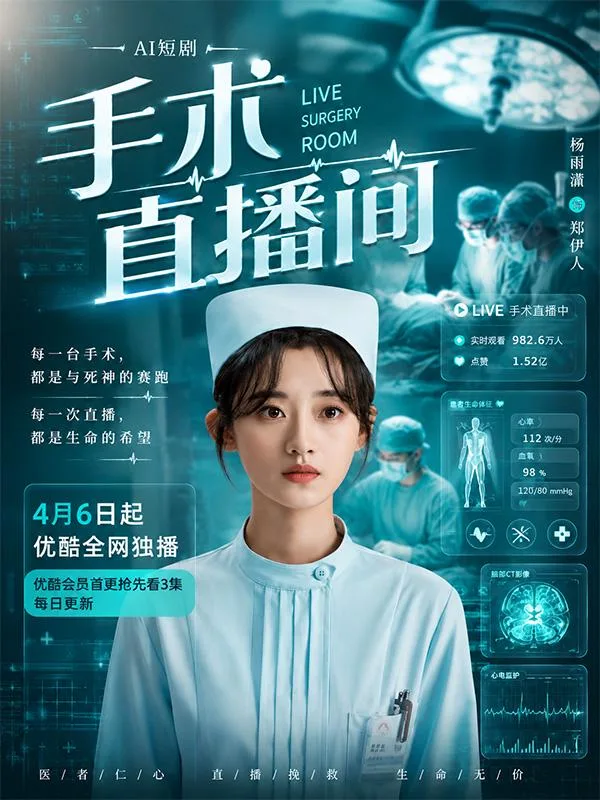 手術直播間 醫療風雲 AI短劇 深夜連看 三大職場極品女神極致風情
